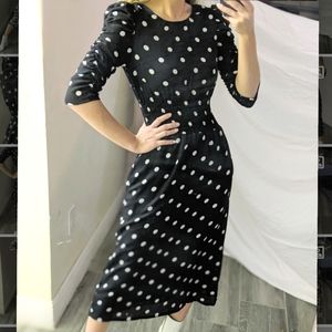 COPY - Women's H&M midi polkadot dress with pocke…